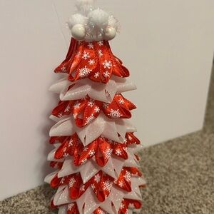 Snowflake Red and White Holiday Tree by [Brand]